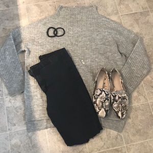 😎😘 3 for 20! High neck grey sweater.